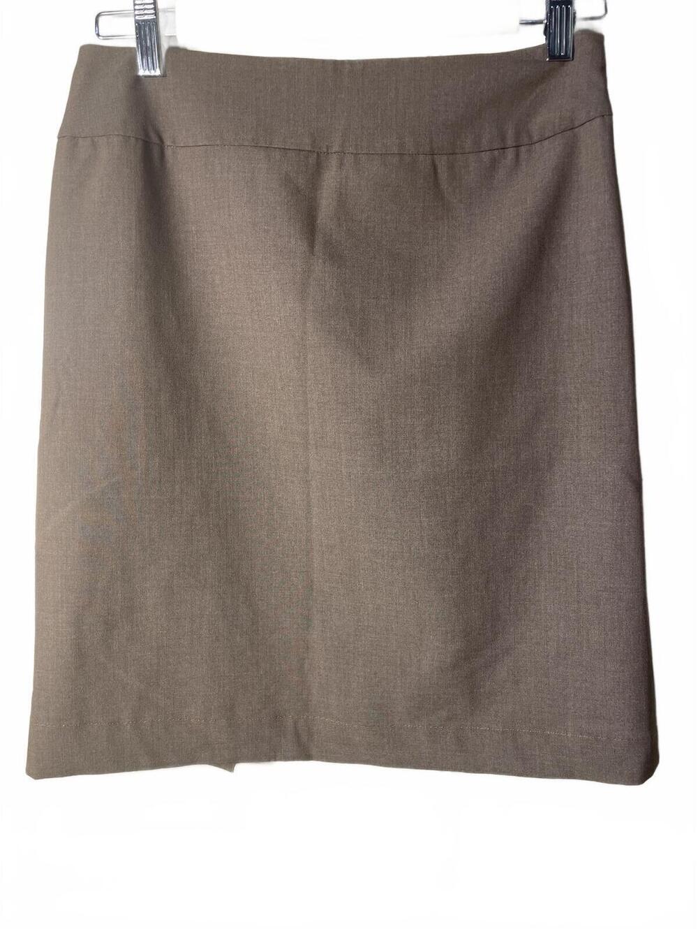 Tahari Classic A Mini Skirt Women's Sz 2 Brown Lined Neutral